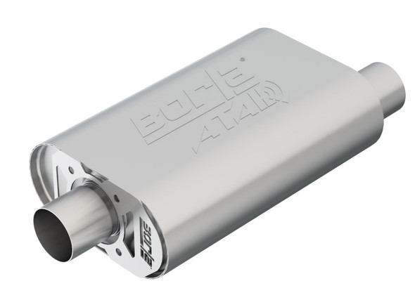 Borla CrateMuffler SBC Hot 350/383 2.5 inch Offset/Center 14in x 4.35in x 9in Oval Atak Muffler 400820