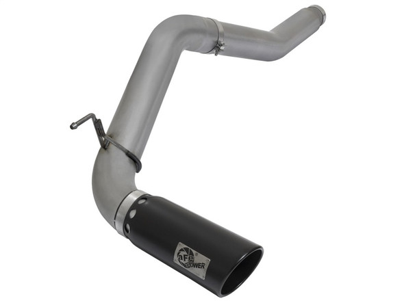 aFe LARGE BORE HD 5in DPF-Back SS Exhaust w/ Black Tip 2016 Nissan Titan 5.0L V8 (td) CC SB 49-46112-B