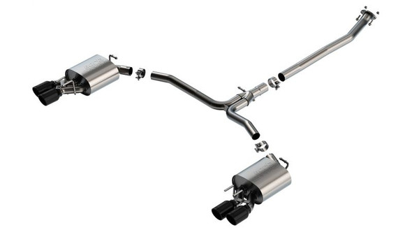 Borla 18-22 Toyota Camry XSE 2.5L i4 AT/MT FWD / 4DR S-TYPE Cat Back Exhaust (Black Chrome) 140853BC