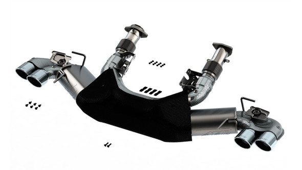 Borla 2020 Chevrolet Corvette C8 6.2L ATAK 3in Exhaust System Dual Round A/C Tips 4inx 4.75in 140839