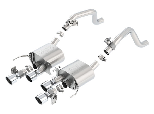 Borla 14-15 Chevy Corvette C7 6.2L RWD w/AFM &NPP ATAK-Type Dual Rd Rolled Center Rear Exit Exhaust 11856