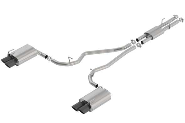 Borla 2020 Ford Explorer ST 3.0L V6 2.25in ATAK Exhaust - Black Chrome Tips 140821BC
