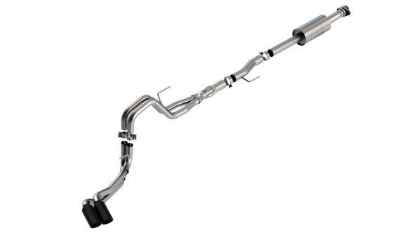 Borla F-150 2021 5.0L 4dr CC SB EC STB Lariat/KR/Platnm/LTD 3/2.25 DSE Cat-Back ATAK Black CHR Tips 140875BC