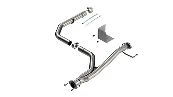 Borla 2021-2022 Toyota Tacoma 3.5L V6 T-304 Stainless Steel Y-Pipe - Brushed 60699