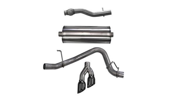 Corsa 2015-2020 GMC Yukon XL 1500 5.3L V8 3in Cat-Back Single Side Exit Twin 4in Black Tips 14748BLK