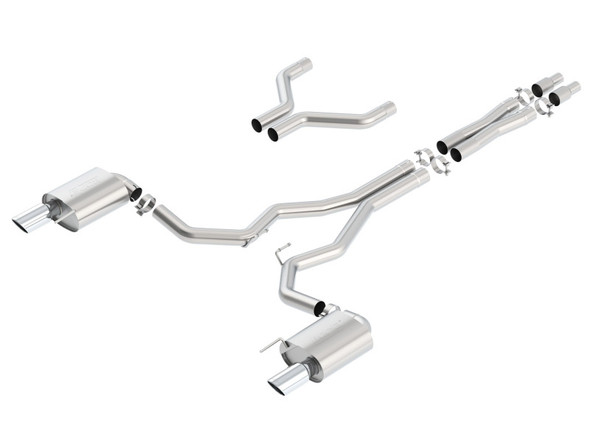 Borla S-Type Cat-Back 15-17 Ford Mustang GT 5.0L V8 MT/AT 3in pipe 4in tip 140629