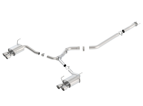 Borla 15-16 Subaru WRX / STI 2.5L S-Type Cat-Back Exhaust Quad Rd RL Tips 140595