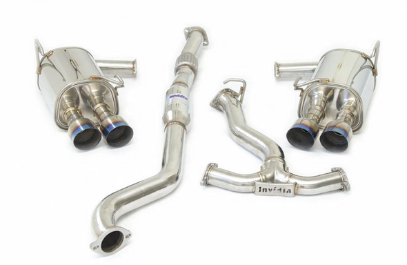 Invidia 2022+ Subaru WRX Q300 Single Layer Titanium Burnt Quad Tip Cat-back Exhaust HS22WRXG2T