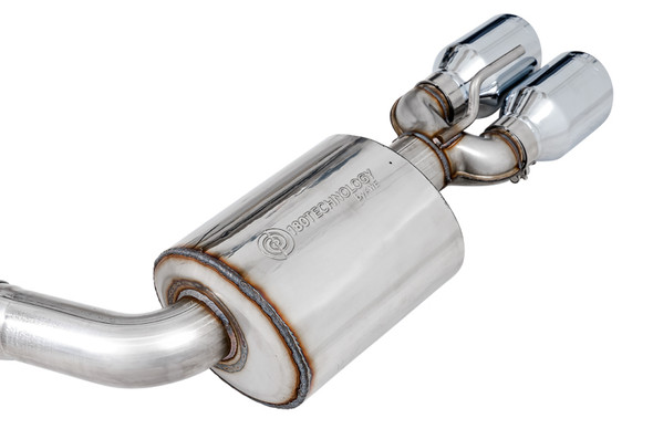 AWE Tuning 2015+ Dodge Challenger 6.4L/6.2L Non-Resonated Touring Edition Exhaust - Quad Silver Tips 3020-42074