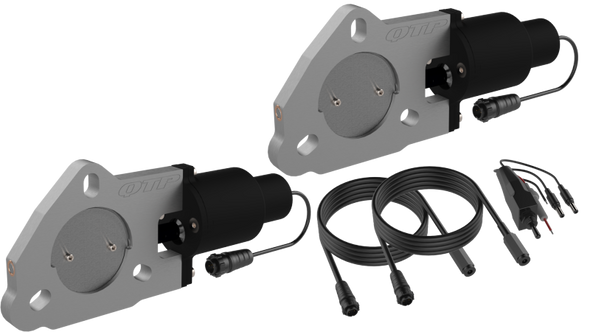 QTP 2.5in Bolt-On QTEC Dual Electric Cutout Valves - Pair QTEC50
