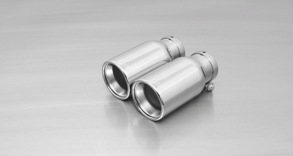 Remus 2011 Abarth Punto Evo Abarth 1.4L 90mm Straight Rolled Edge Chromed Tail Pipe Set 0026 05