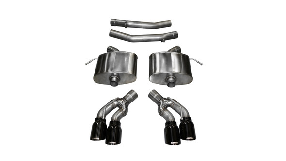 Corsa 2016-2019 Cadillac CTS V 6.2L V8 2.75in Black Xtreme Axle-Back Exhaust 14358BLK