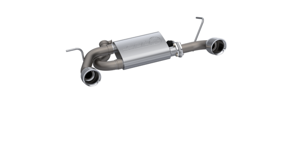 QTP 07-18 Jeep Wrangler 3.6L/3.8L 304SS Screamer Axle Back Exhaust w/4in Tips 425007
