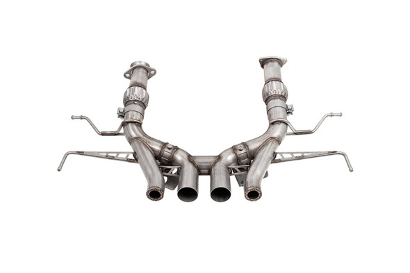 Corsa 23-24 Chevrolet Corvette C8 Z06 3in Valved Cat-Back Exhaust Muffler Delete Track Systemw/o Tip 21113