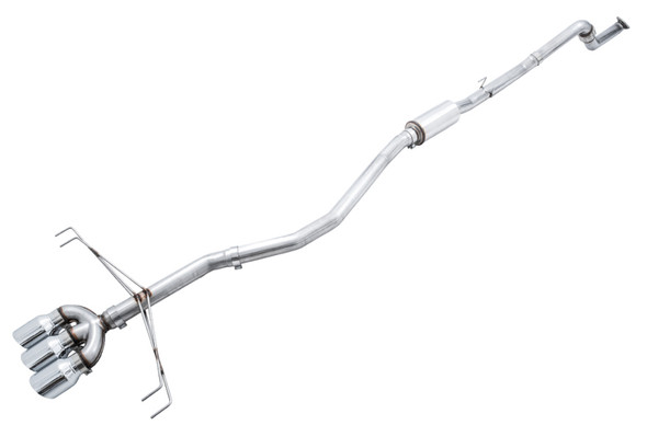 AWE Tuning 2017+ Honda Civic Type R Touring Edition Exhaust w/Front Pipe & Triple Chrome Silver Tips 3015-52004
