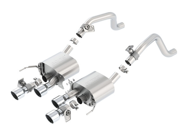 Borla 14-15 Chevy Corvette C7 6.2L RWD w/AFM &NPP S-Type Dual Round Rolled Center Rear Exit Exhaust 11855