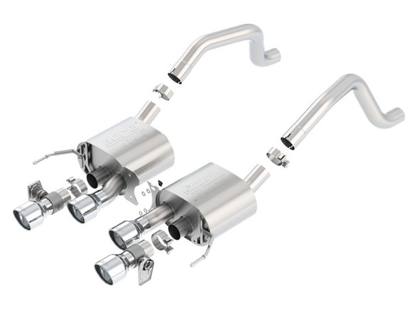 Borla 15 Chevy Corvette C7 ZO6 6.2L w/o AFM w/ NPP ATAK Quad RD RL AC Tips Center Rear Exit Exh 11905