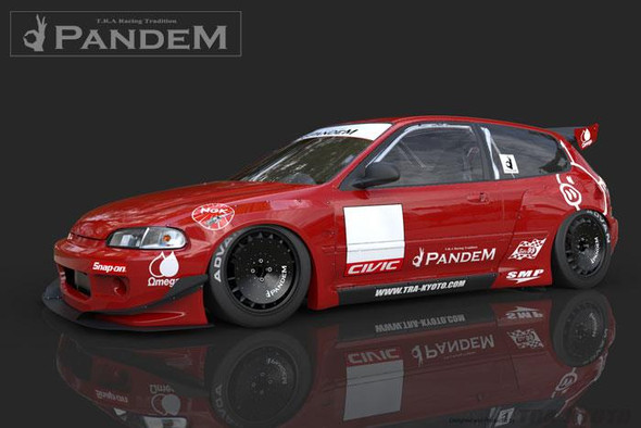 GReddy 92-95 Honda Civic EG Hatchback Pandem Rocket Bunny Side Skirts 17050113