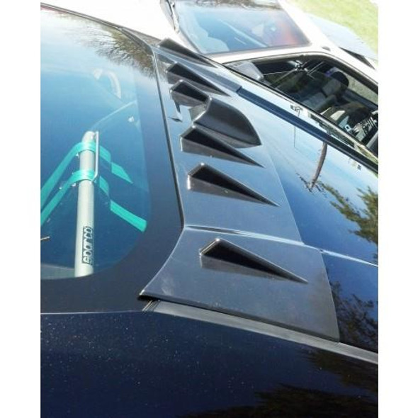 BLOX Racing 13-14 Scion/Subaru FR-S/BRZ Vortex Generator Fins with Shark Fin - ABS Black BXPP-26010-4