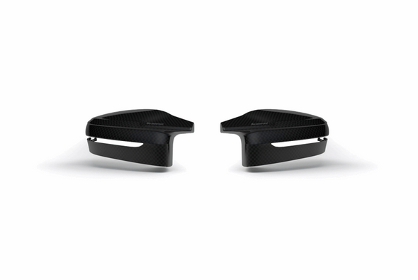 Akrapovic 2021+ BMW (G87) M2, (G80) M3 &amp; (G82) M4 Mirror Cap Set- Gloss Carbon WM-BM/CA/4/G