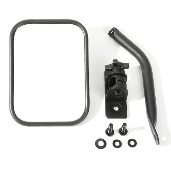 Rugged Ridge 97-18 Jeep Wrangler Textured Black Rectangluar Quick Release Mirror Kit 11025.18