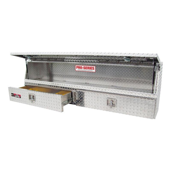Westin/Brute Contractor TopSider 96in w/ Drawers & Doors - Aluminum 80-TBS200-96D-BD