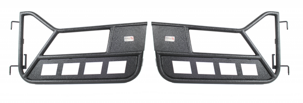 Fishbone Offroad 97-06 Jeep Wrangler TJ Front Tube Doors - Black Textured Powdercoat Steel FB24077