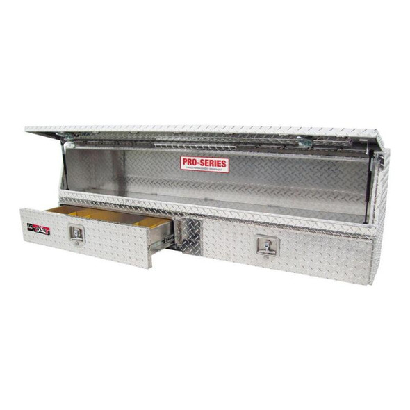 Westin/Brute Contractor TopSider 90in w/ Drawers & Doors - Aluminum 80-TBS200-90D-BD