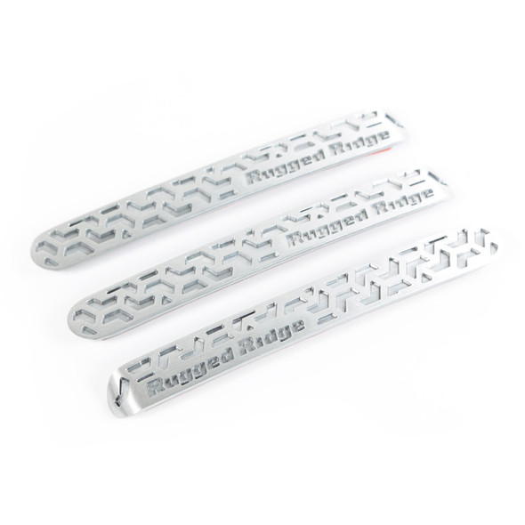 Rugged Ridge Elite Dr Hndle Insert Brushed Tread 2D 07-18 Jeep Wrangler JK 13311.5