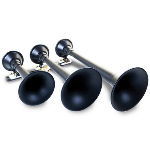 Kleinn Black Triple Horn/ 18.25In/ 14.75In/10In - XCR2.0 Coated Spun Steel 730