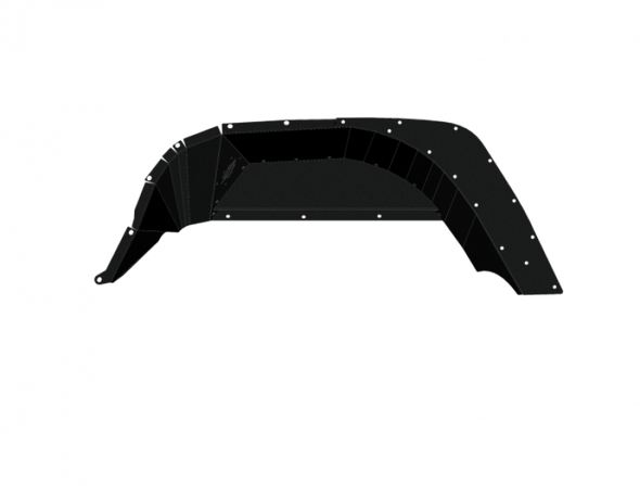 Road Armor 18-21 Jeep Gladiator JL Stealth Rear Fender Liner Body Armor - Black Steel 520LFRSB