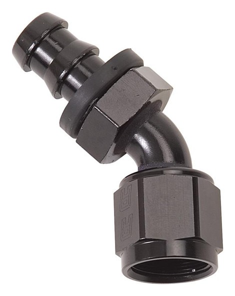 Russell Performance -10 AN Twist-Lok 45 Degree Hose End (Black) 624103