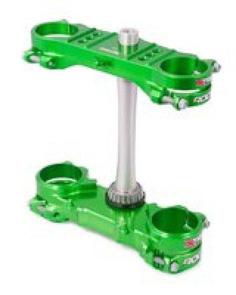 XTrig 19+ Kawasaki KX 250 4T/ KX 450 4T ROCS Tech Triple Clamp 23 mm. Offset M12 - Green 501330401201