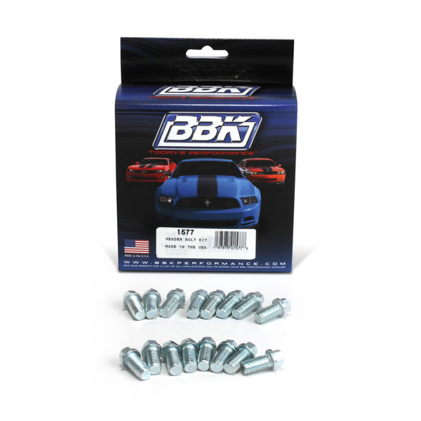 BBK Ford SBF 302 351W Exhaust Header Bolt Kit - 3/8-16 0.75in (16) 1577