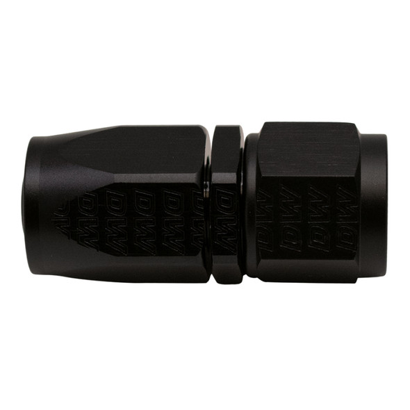 DeatschWerks 8AN Female Swivel Straight Hose End CPE - Anodized Matte Black 6-02-0805-B