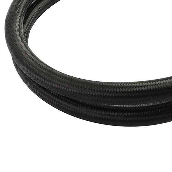 Mishimoto 15Ft Stainless Steel Braided Hose w/ -4AN Fittings - Black MMSBH-04180-CB