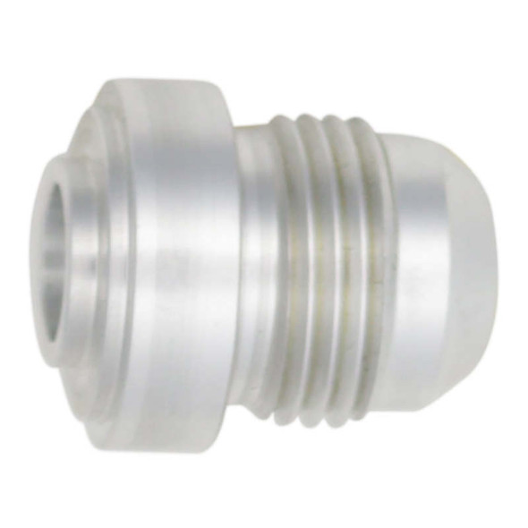 DeatschWerks 8AN Male Flare with Aluminum Weld On Fitting - Anodized Raw Aluminum 6-02-0748