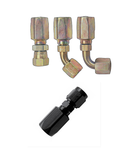 Fragola -6AN Straight Hose End - Power Steering 250106