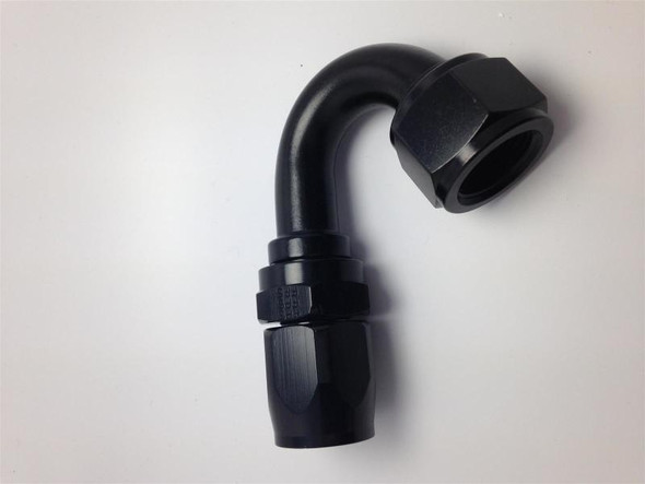 Fragola -12AN x 150 Degree Pro-Flow Hose End - Black 231512-BL
