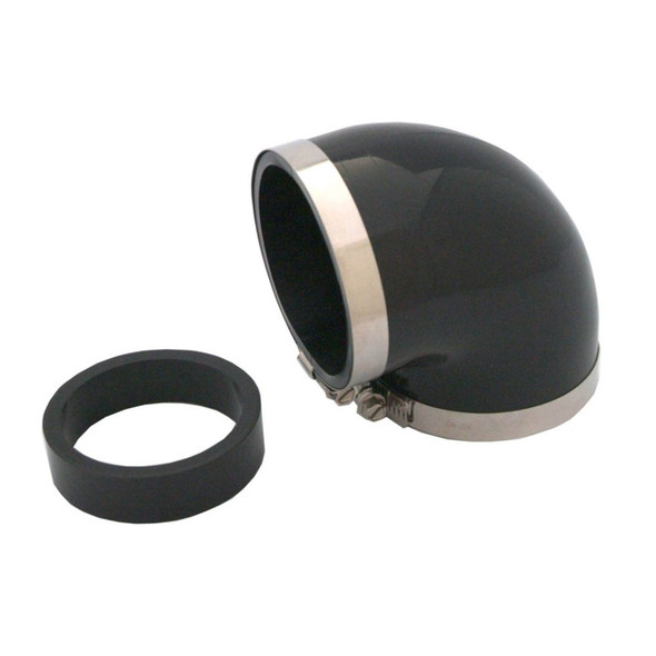 Spectre Coupler Elbow Reducer 3in. / 90 Degree w/2.5in. Insert (PVC) - Black 8791