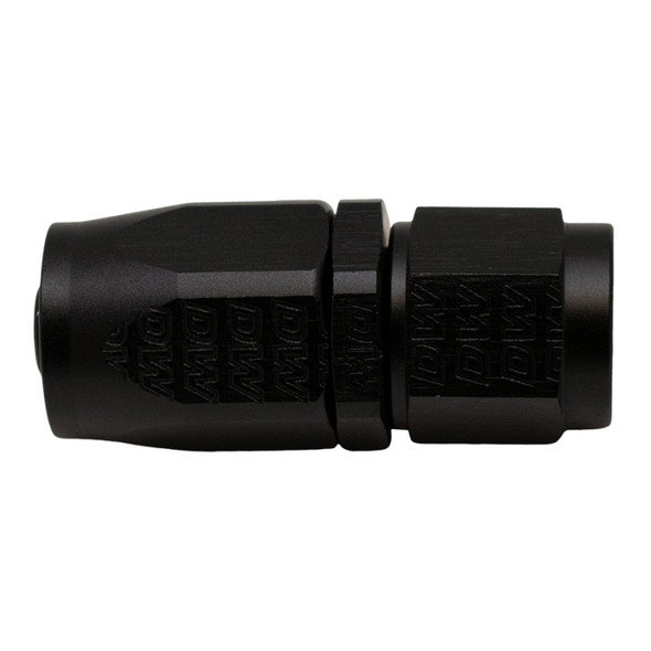 DeatschWerks 6AN Female Swivel Strait Hose End CPE - Anodized Matte Black 6-02-0801-B