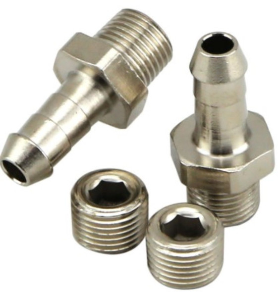 Turbosmart 1/8in NPT 6mm Hose Tail Fittings and Blanks TS-0550-3008