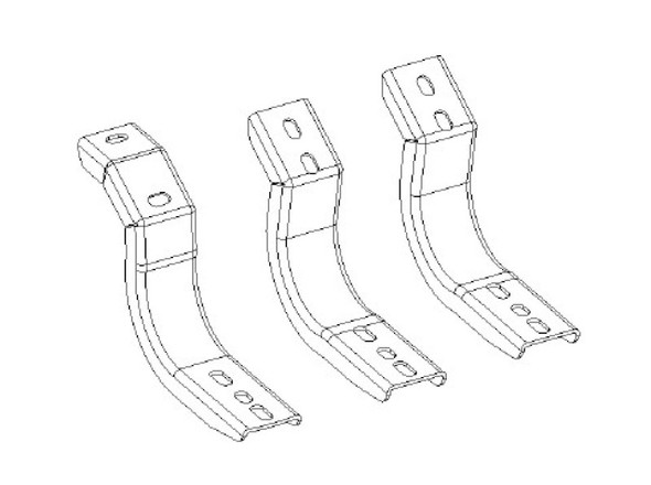 Go Rhino 2024 Toyota Tacoma DC 4dr Brackets for OE Xtreme Cab Length SideSteps - Tex. Blk 6844325