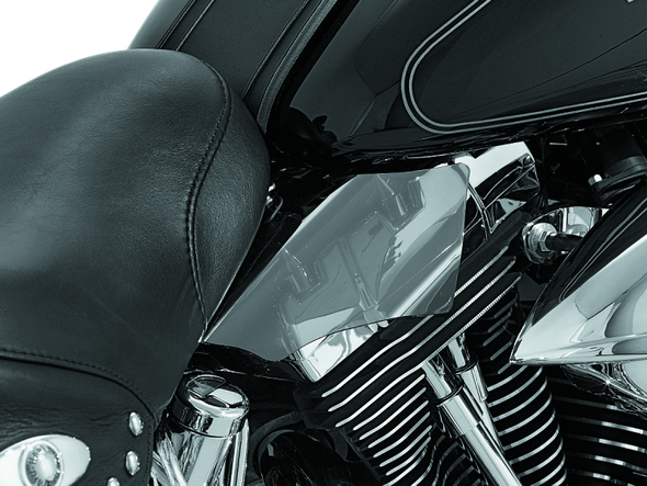 Kuryakyn Saddle Shields Heat Deflectors 00-17 Softail Smoke 1186 Kuryakyn Saddle Shields Heat Deflectors 00-17 Softail Smoke 1186