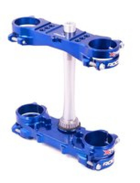 XTrig 06+ Yamaha YZ 125 ROCS Tech Triple Clamp 25 mm. Offset M12 - Blue 501330801201
