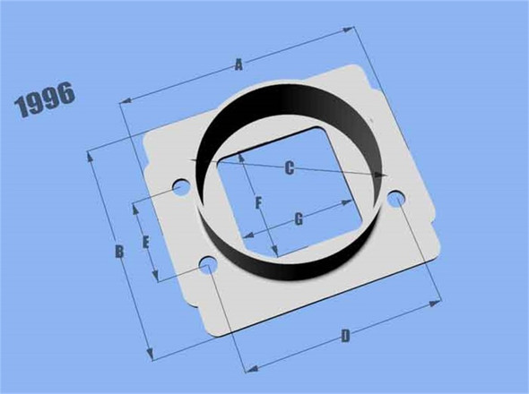Vibrant MAF SenAdapter Plate Toyota w/ Bosch MAF Sensuse w/ 3in ID filteronly 1996