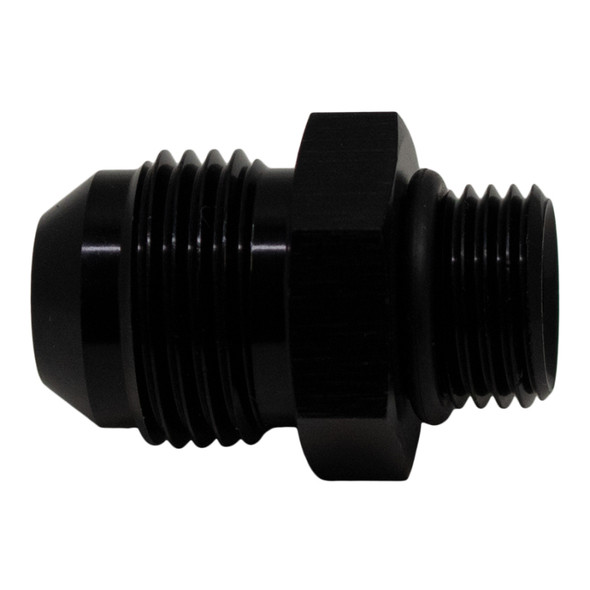 DeatschWerks 6AN ORB Male to 8AN Male Flare Adapter (Incl O-Ring) - Anodized Matte Black 6-02-0405-B