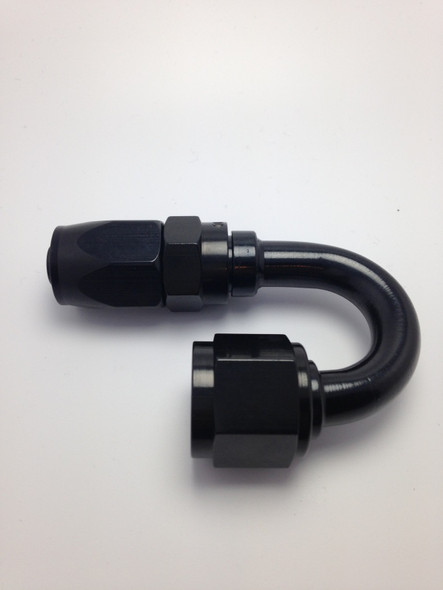 Fragola -8AN x 180 Degree Pro-Flow Hose End - Black 231808-BL