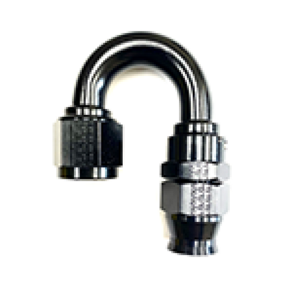 Fragola -8AN Real Street x 180 Degree Hose End Black For PTFE Hose 681808-BL