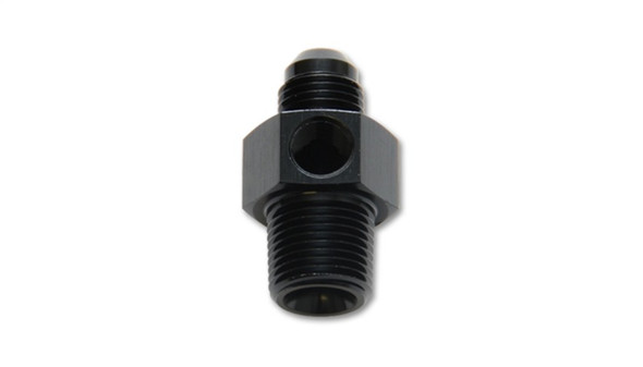 Vibrant -8AN Male to 3/8in NPT Male Union Adapter Fitting w/ 1/8in NPT Port 16498